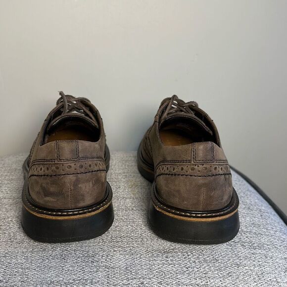 Ecco Mens Sz 41 Lhasa Brogue Wing Tip Leather Oxfords Coffee Brown Casual Shoes- main image 7